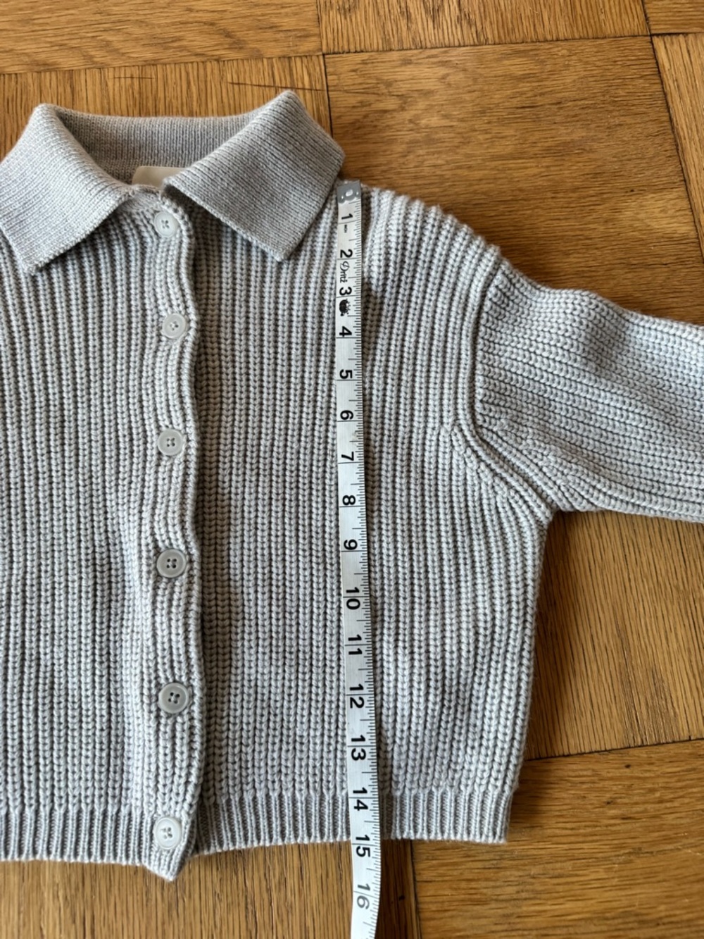 Wilfred Cropped Rib Knit Button-Up Cardigan - Picture 7 of 7